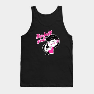 Barbell girl, weightlifting girl, gym girl Tank Top